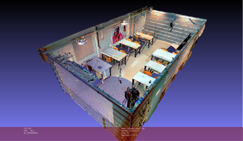 Point-cloud of classroom